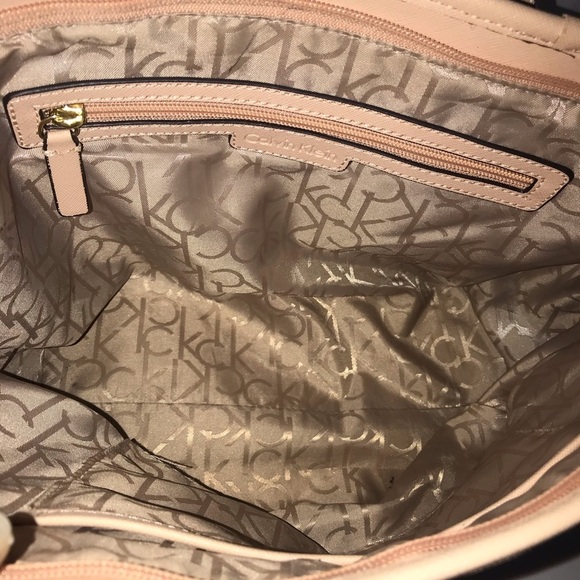 CALVIN KLEIN BLUSH MONOGRAM LOGO TOTE PURSE - Picture 5 of 12